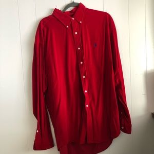 Red corduroy Ralph Lauren bottom up